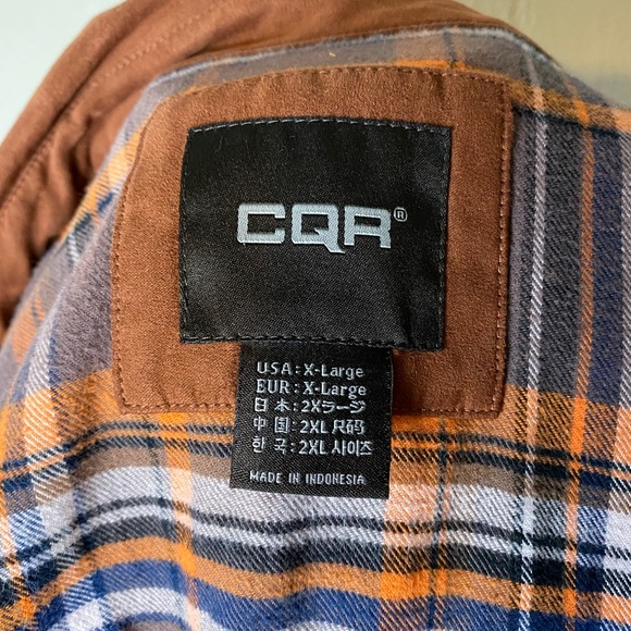 Men’s CQR FLANNEL Lined Shirt Jacket Faux Suede XL - Picture 7 of 7